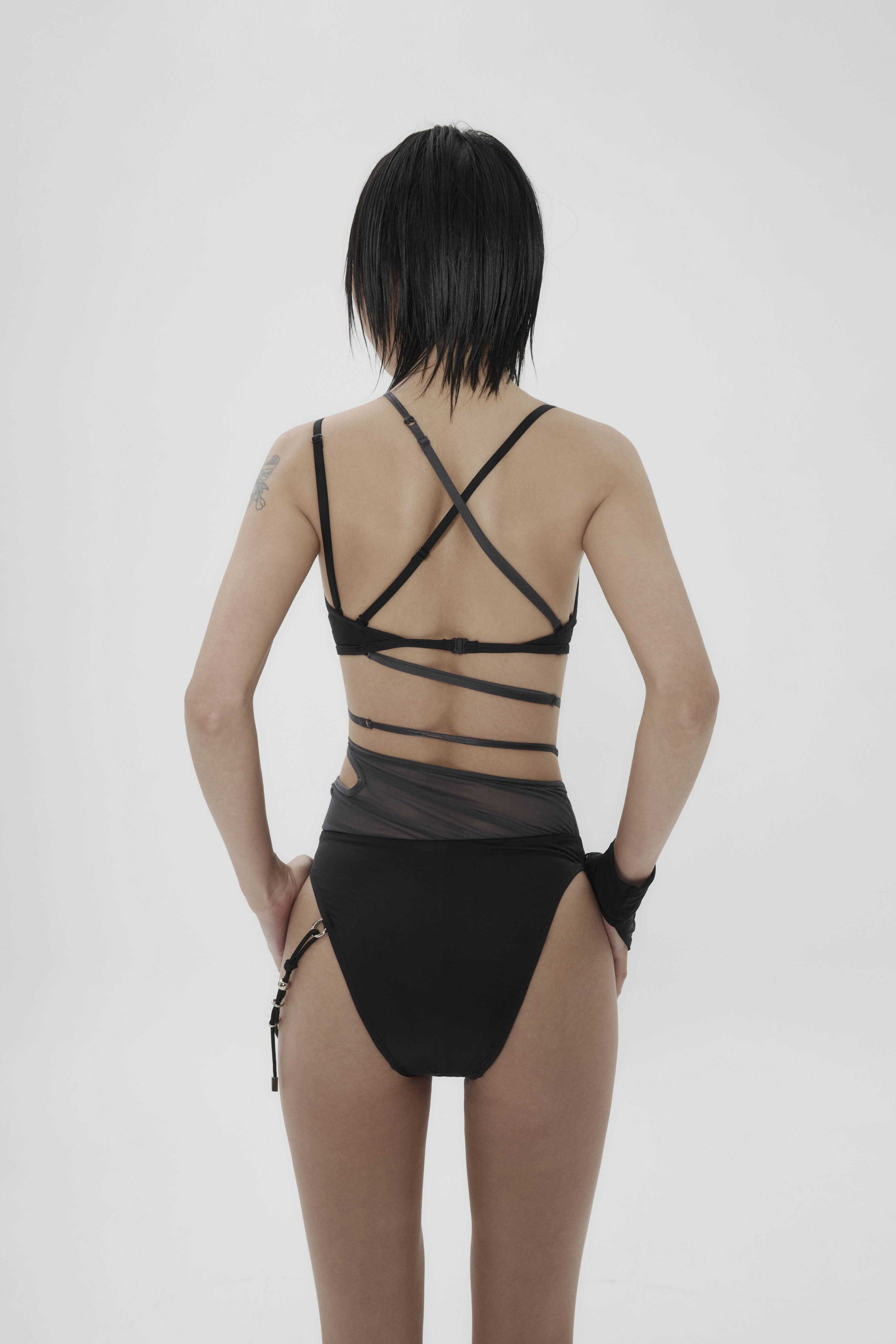 OJOS] Layered Mesh Strap Bikini