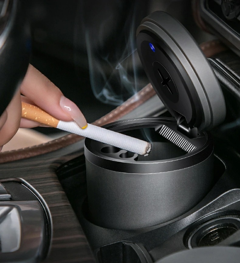 トヨタ・アルファード/ヴェルファイア 30系 用 車載灰皿 LEDライト付き搭載 難燃性 安全安心 防臭 遮煙 1ピース 3色可選 6227