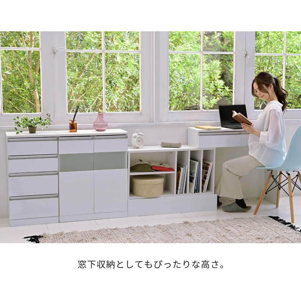 キャビネット 白 サイドボード カウンター下収納 ガラス 扉 付き 薄型 幅60 ロータイプ ホワイト リビング収納 鏡面 木製 キャビネット 白 サイドボード カウンター下収納 ガラス 扉 付き 薄型 幅60 ロータイプ ホワイト リビング収納 鏡面 木製