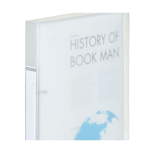 (まとめ) TANOSEEOリングファイル(半透明表紙) A4タテ リング内径20mm クリア 1セット(10冊) (×10セット)
