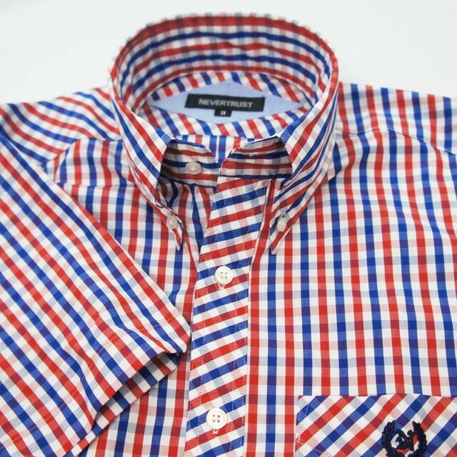 ネバートラスト HOUSE CHECK B.D. SS SHIRT