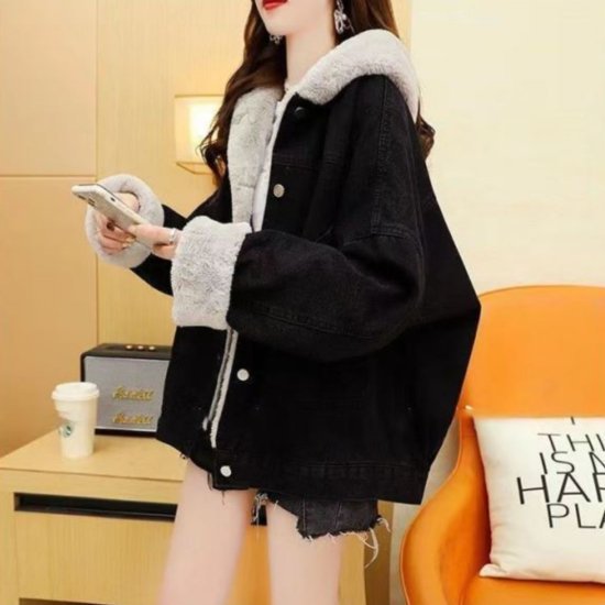 デニムジャケット オーバーサイズ ルーズ カジュアル シンプル デニム レディース 大きいサイズ デニムジャケット シンプル カジュアル オーバーサイズ ルーズ