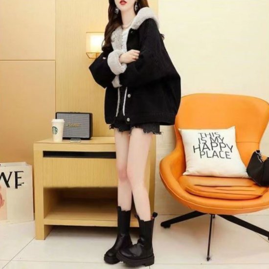 デニムジャケット オーバーサイズ ルーズ カジュアル シンプル デニム レディース 大きいサイズ デニムジャケット シンプル カジュアル オーバーサイズ ルーズ