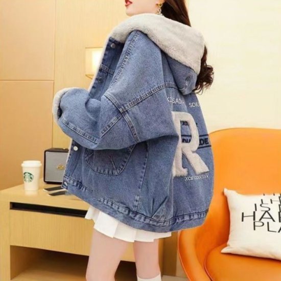 デニムジャケット オーバーサイズ ルーズ カジュアル シンプル デニム レディース 大きいサイズ デニムジャケット シンプル カジュアル オーバーサイズ ルーズ