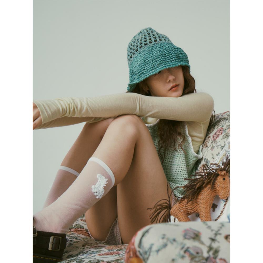 MISU A BARBE SQUARE HAT MINT ニット帽