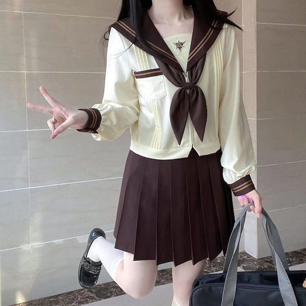 Qoo10] 新作人気女子学生制服 セット セーラー服