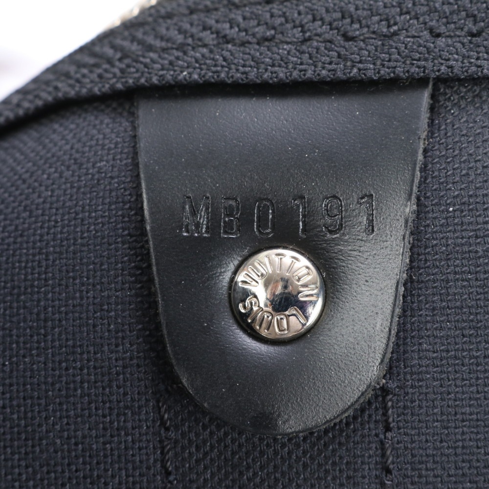 極美品 ダミエ グラフィット キーポル バンドリエール55 N41413 レザー×コーティングキャンバス ボストン バッグ 出張 旅行 ショルダー メンズ ELE BH22-6 中古