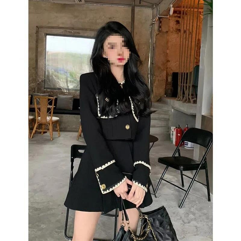 ハイエンドのカスタマイズ-Miss Qianjin のハイエンドの小さな香りのスーツ秋の女性のファッション秋冬 2024 の新しいショートブラックジャケット