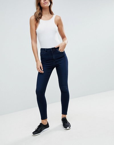 エイソス レディース デニムパンツ ボトムス ASOS DESIGN Ridley high waist skinny jeans in vivienne blue black wash エイソス レディース デニムパンツ ボトムス ASOS DESIGN Ridley high waist skinny jeans in vivienne blue black wash
