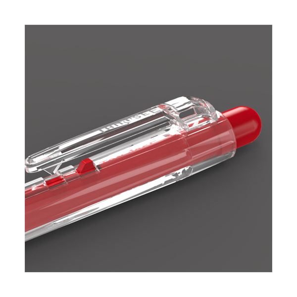 (まとめ)TANOSEE ノック式油性ボールペン0.7mm 赤(軸色:クリア)1セット(100本:10本10パック)2セット (まとめ)TANOSEE ノック式油性ボールペン0.7mm 赤(軸色:クリア)1セット(100本:10本10パック)2セット