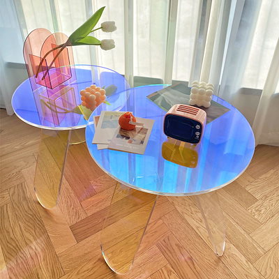 アクリルベッドサイドデスク オーロラ スツールテーブル 楽天市場】「PAPERGARDEN」 オーロラサイドテーブル ○送料込○ 正規品