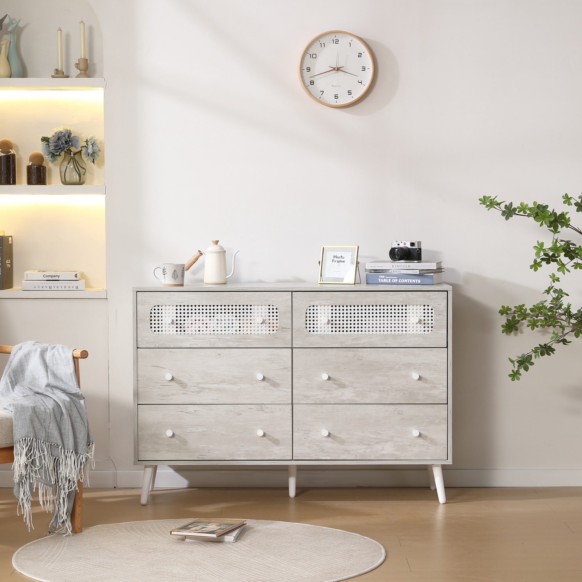 国内出荷 - 3日配達】キャビネット サイドボード チェストラタン調