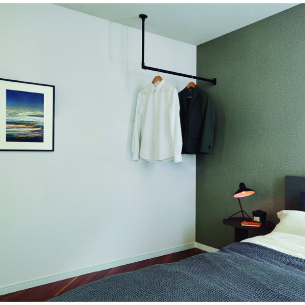 ハンギングバー H-1 天井付けLタイプセット 約140cmx15cm ブラック ハンギングバー H-1 天井付けLタイプセット 約140cmx15cm ブラック