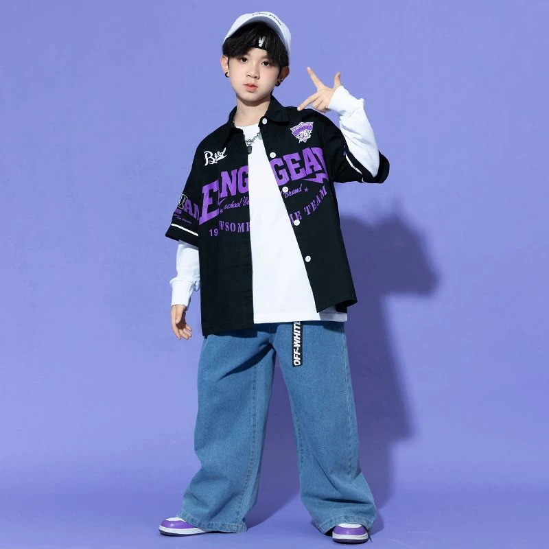 子供の街のダンスのファッション服の男性のヒップホップのアメリカの野球服の演技服の女性のジャズのダンスのスーツは街の公演服を揚げます 子供の街のダンスのファッション服の男性のヒップホップのアメリカの野球服の演技服の女性のジャズのダンスのスーツは街の公演服を揚げます