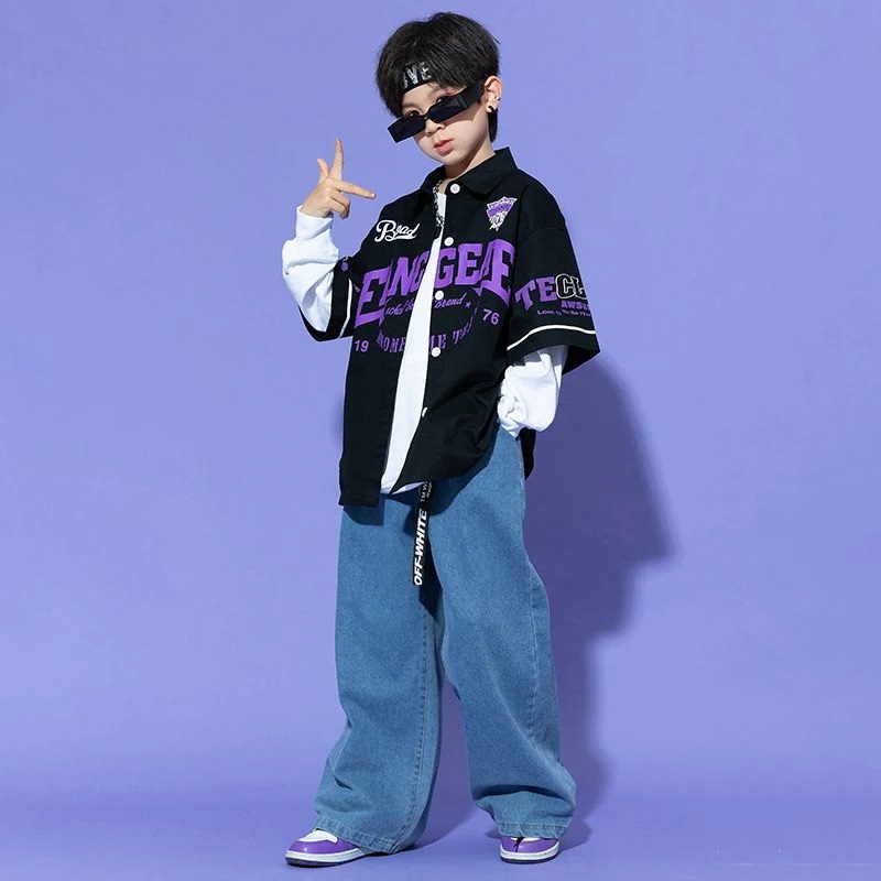 子供の街のダンスのファッション服の男性のヒップホップのアメリカの野球服の演技服の女性のジャズのダンスのスーツは街の公演服を揚げます 子供の街のダンスのファッション服の男性のヒップホップのアメリカの野球服の演技服の女性のジャズのダンスのスーツは街の公演服を揚げます