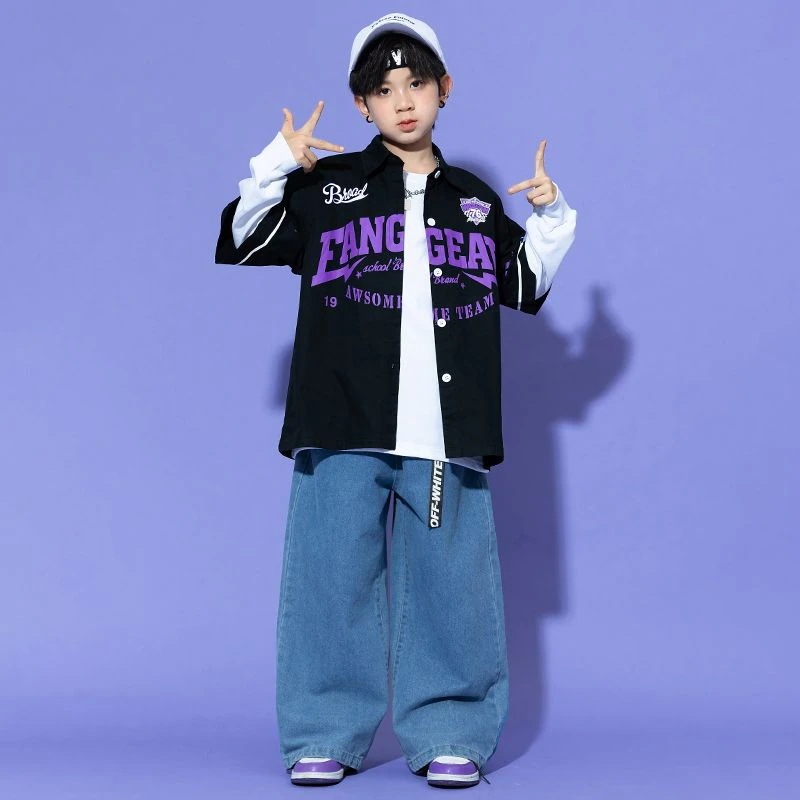 子供の街のダンスのファッション服の男性のヒップホップのアメリカの野球服の演技服の女性のジャズのダンスのスーツは街の公演服を揚げます 子供の街のダンスのファッション服の男性のヒップホップのアメリカの野球服の演技服の女性のジャズのダンスのスーツは街の公演服を揚げます