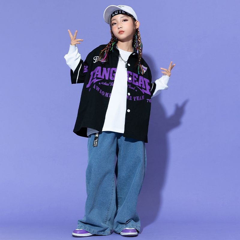 子供の街のダンスのファッション服の男性のヒップホップのアメリカの野球服の演技服の女性のジャズのダンスのスーツは街の公演服を揚げます 子供の街のダンスのファッション服の男性のヒップホップのアメリカの野球服の演技服の女性のジャズのダンスのスーツは街の公演服を揚げます