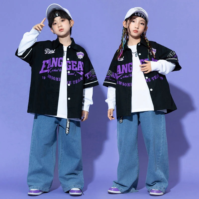 子供の街のダンスのファッション服の男性のヒップホップのアメリカの野球服の演技服の女性のジャズのダンスのスーツは街の公演服を揚げます 子供の街のダンスのファッション服の男性のヒップホップのアメリカの野球服の演技服の女性のジャズのダンスのスーツは街の公演服を揚げます