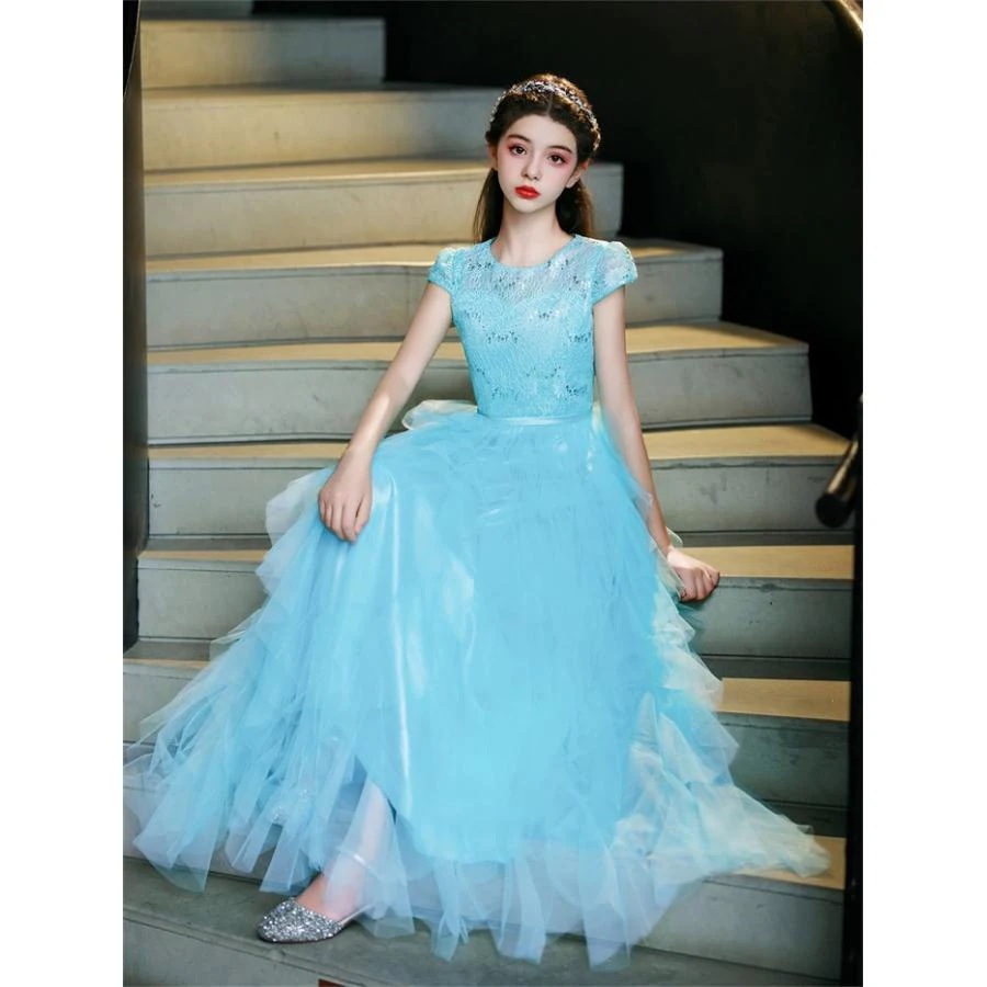 ドレス 発表会 結婚式 女の子 ピアノ発表会 120 130 140 150 160 170 フォーマル ワンピース コンクール 袖あり 半袖 ロング 子供 ロングドレス