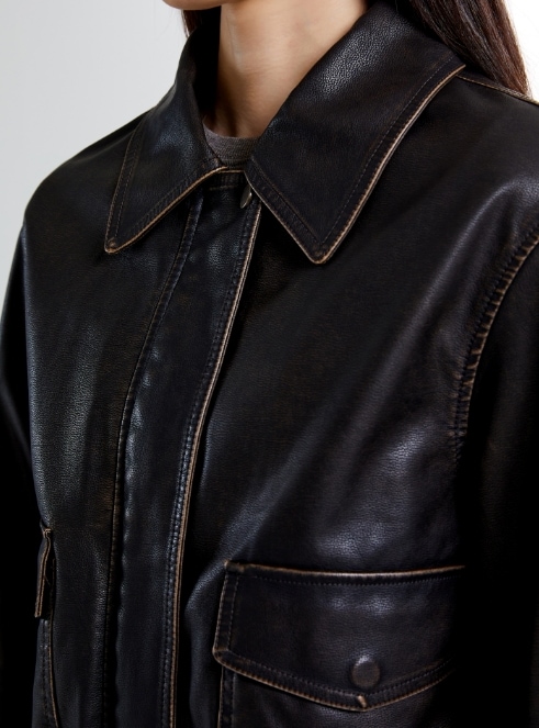 シンセティックレザー ブルゾン (4 COLORS) シンセティックレザー ブルゾン (4 COLORS)