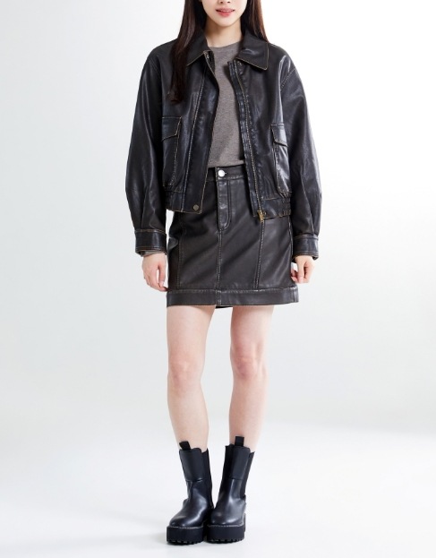 シンセティックレザー ブルゾン (4 COLORS) シンセティックレザー ブルゾン (4 COLORS)