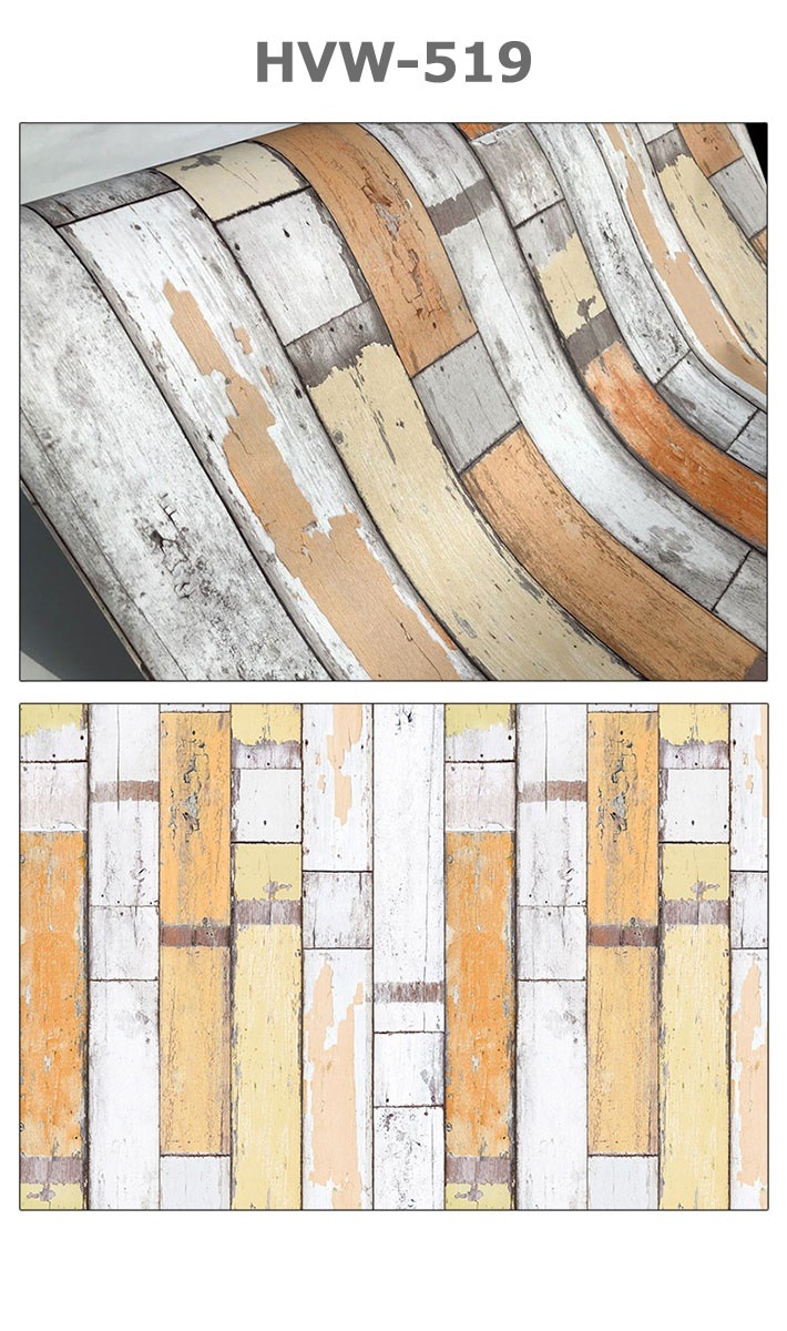 木目柄 シール 壁紙 イエロー木目柄の貼ってはがせる壁紙シール お得な壁紙15mセット 宅B