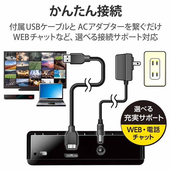 エレコム 外付けハードディスク ELD-HTV060UBK Yahoo!フリマ（旧）-