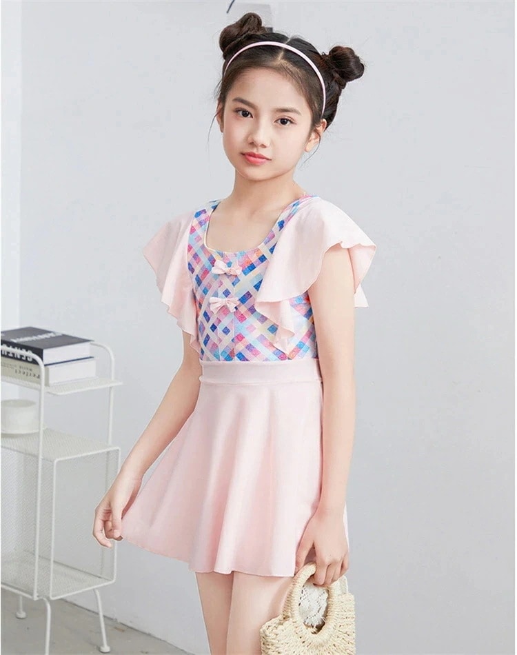 女の子 水着 ワンピース 子ども 水着 女児用 水着 みずぎ ワンピース 子供 スクール 学生 水着 水遊び ビーチ 温泉 子ども ワンピース 水着 キッズ 水着 ジュニア 水着 可愛い ピンク ブ