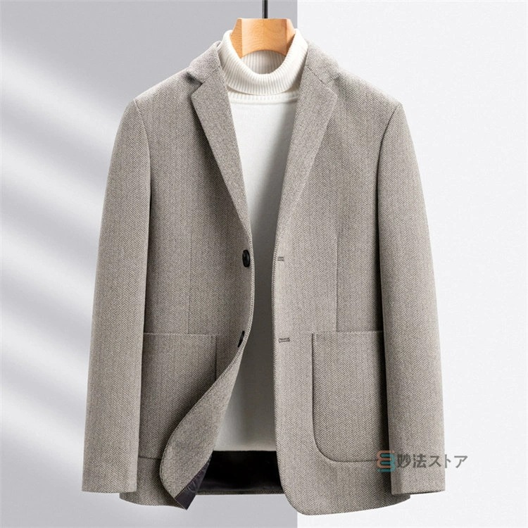 ウール テーラードジャケット メンズ ブレザー スプリングコート 紳士 春秋冬 ビジネス オフィス カジュアル ゴルフ ウール混 テーラード コート アウター 2つボタン スリムジャケット ショート丈 ウール テーラードジャケット メンズ ブレザー スプリングコート 紳士 春秋冬 ビジネス オフィス カジュアル ゴルフ ウール混 テーラード コート アウター 2つボタン スリムジャケット ショート丈