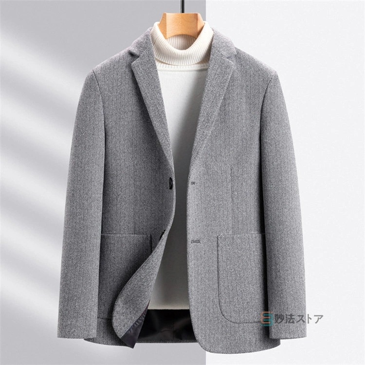 ウール テーラードジャケット メンズ ブレザー スプリングコート 紳士 春秋冬 ビジネス オフィス カジュアル ゴルフ ウール混 テーラード コート アウター 2つボタン スリムジャケット ショート丈 ウール テーラードジャケット メンズ ブレザー スプリングコート 紳士 春秋冬 ビジネス オフィス カジュアル ゴルフ ウール混 テーラード コート アウター 2つボタン スリムジャケット ショート丈