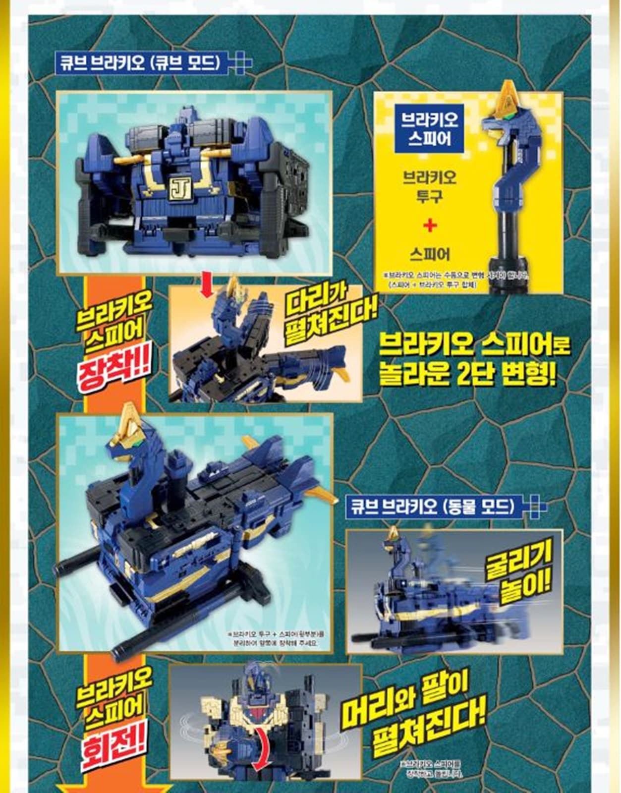 [韓国正品] パワーレンジャー/アニマルフォース/動物戦隊ジュウオウジャー/DX ブラキオエンペラー+ DX キューブアンモナイト セット/ロボット/韓国オリジナル/PowerRangers/2023