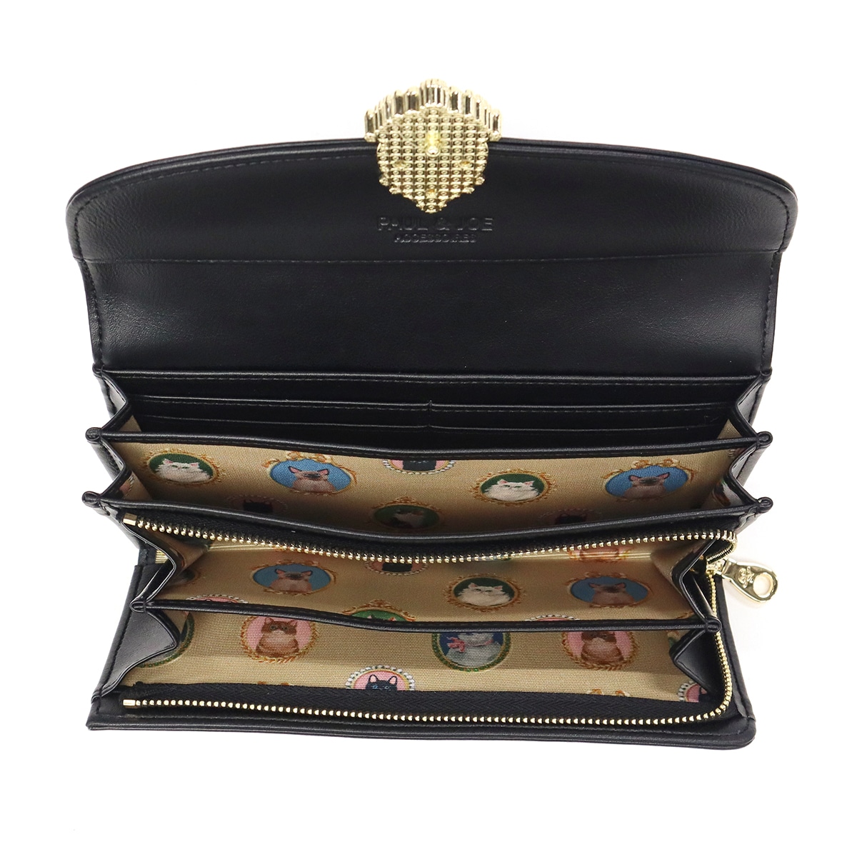 長財布 ブランド 大容量 かぶせ 財布 カード 小銭入れ 合皮 かわいい 可愛い おしゃれ 上品 猫 ねこ CAT BROOCH かぶせ束入れ PJA-W1171 長財布 ブランド 大容量 かぶせ 財布 カード 小銭入れ 合皮 かわいい 可愛い おしゃれ 上品 猫 ねこ CAT BROOCH かぶせ束入れ PJA-W1171