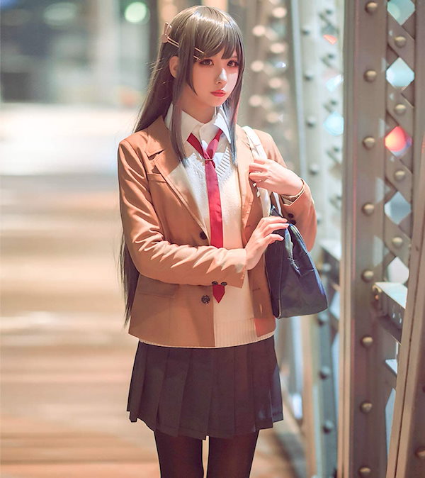 ♡ 青春ブタ野郎 桜島麻衣 大学生 コスプレ 衣装 高品質 ♡ 桜島麻衣コスプレ衣装 青春ブタ野郎シリーズコスプレ jk制服通販