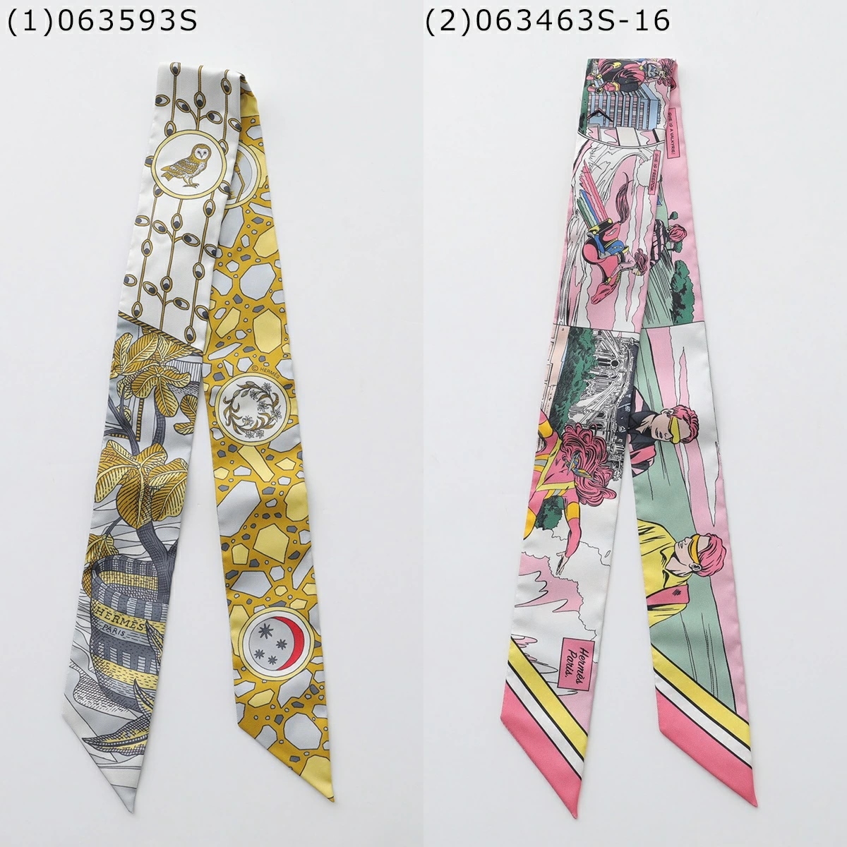 美品　エルメス ツイリー HERMES - 美品 HERMES エルメス ツイリー 鞍職人の花束 マルチ