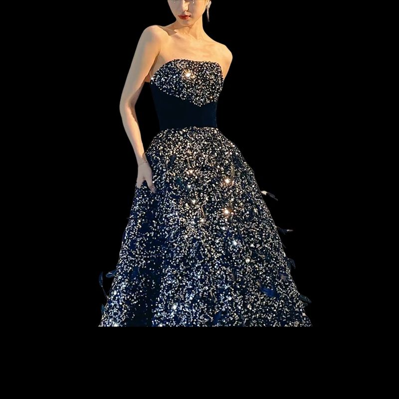 【2枚購入で 3oo円OFF!】女性のブラックドレス2025は通常ホストバンケットの気質冬のドレスロングスタイルを着ることができます 【2枚購入で 3oo円OFF!】女性のブラックドレス2025は通常ホストバンケットの気質冬のドレスロングスタイルを着ることができます