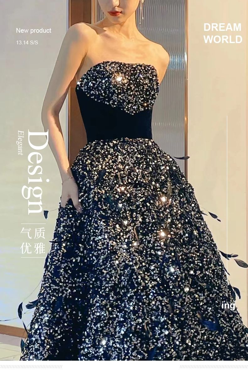 【2枚購入で 3oo円OFF!】女性のブラックドレス2025は通常ホストバンケットの気質冬のドレスロングスタイルを着ることができます 【2枚購入で 3oo円OFF!】女性のブラックドレス2025は通常ホストバンケットの気質冬のドレスロングスタイルを着ることができます