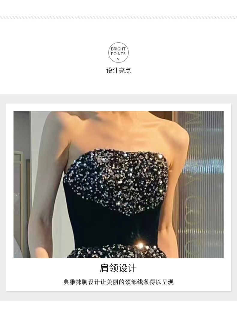 【2枚購入で 3oo円OFF!】女性のブラックドレス2025は通常ホストバンケットの気質冬のドレスロングスタイルを着ることができます 【2枚購入で 3oo円OFF!】女性のブラックドレス2025は通常ホストバンケットの気質冬のドレスロングスタイルを着ることができます