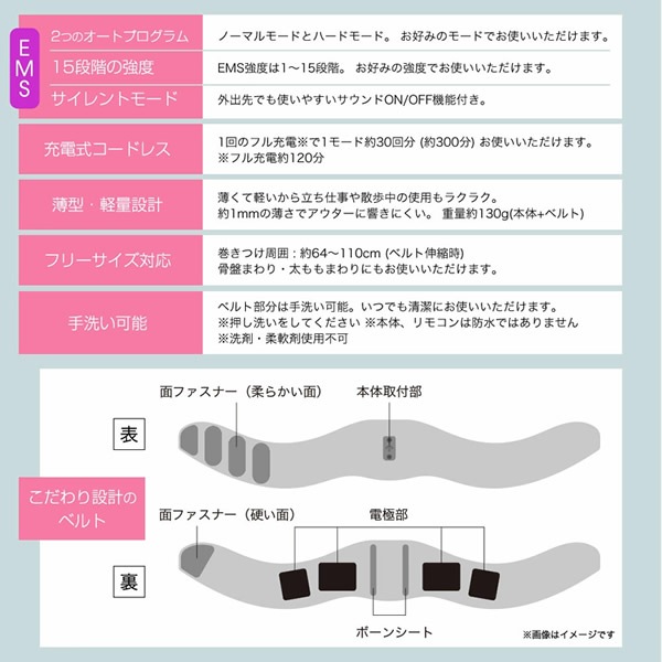 ヨガクリエイターaya監修 icoelle イコエル スピードシェイプ (全国一律送料無料) ベルト型EMS ウエスト 引き締め 美姿勢 体幹 シェイプベルト 筋肉 EMS 低周波