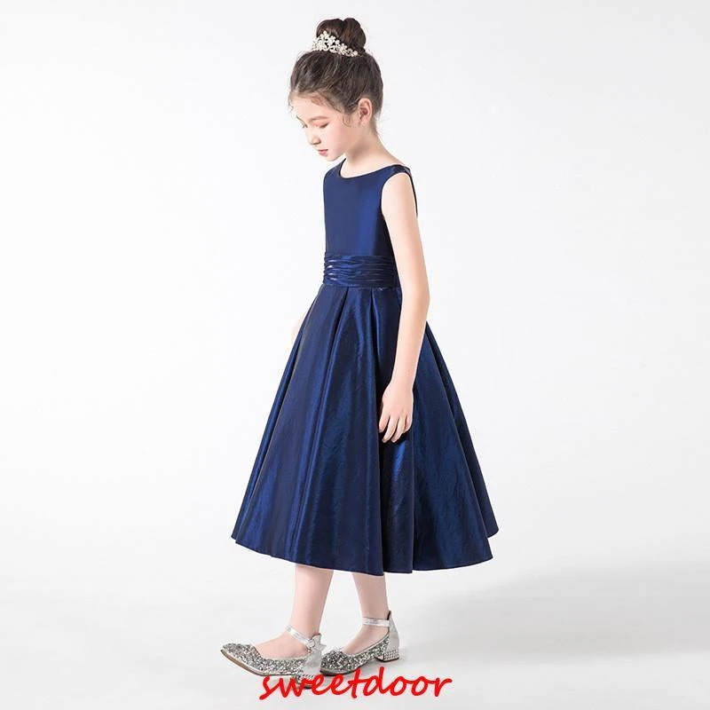 子供ドレス ピアノ発表会 ロング 結婚式 キッズ ドレス 袖なし ワンピース 子どもドレス ジュニアドレス 黒 ブラック 100~170cm