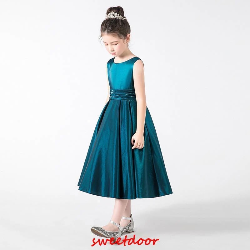 子供ドレス ピアノ発表会 ロング 結婚式 キッズ ドレス 袖なし ワンピース 子どもドレス ジュニアドレス 黒 ブラック 100~170cm