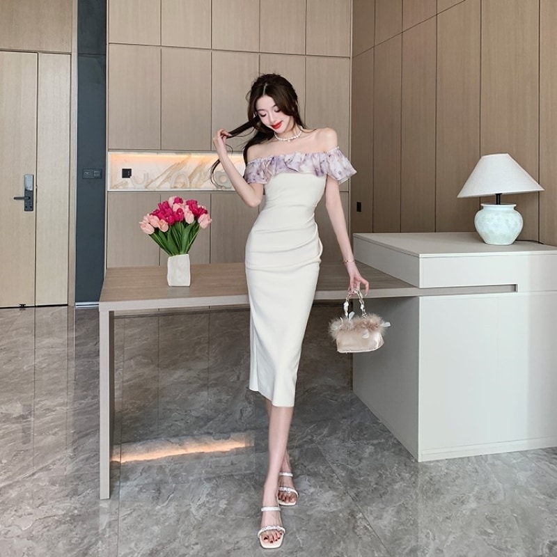 ワンピース パーティードレス 二次会ドレス 膝丈ドレス ワンピドレス セクシードレス オフショルダー フリル バックスリット ハイウエスト きれいめ 大人 上品 おしゃれ お洒落 セクシー レディース ワンピース パーティードレス 二次会ドレス 膝丈ドレス ワンピドレス セクシードレス オフショルダー フリル バックスリット ハイウエスト きれいめ 大人 上品 おしゃれ お洒落 セクシー レディース
