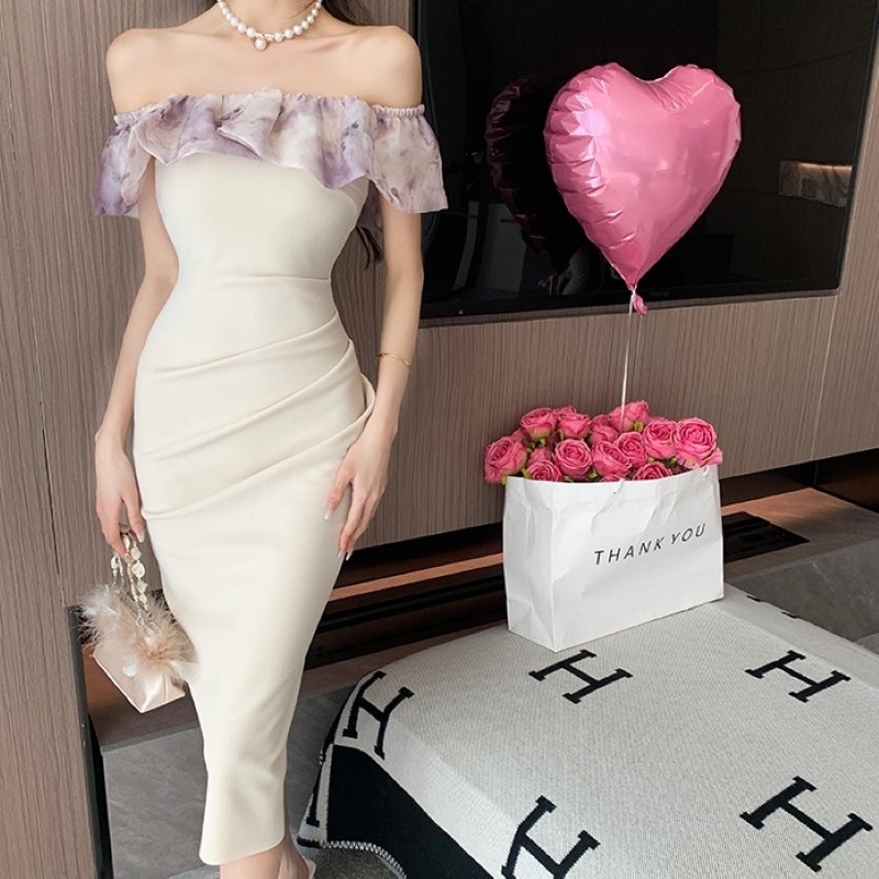 ワンピース パーティードレス 二次会ドレス 膝丈ドレス ワンピドレス セクシードレス オフショルダー フリル バックスリット ハイウエスト きれいめ 大人 上品 おしゃれ お洒落 セクシー レディース ワンピース パーティードレス 二次会ドレス 膝丈ドレス ワンピドレス セクシードレス オフショルダー フリル バックスリット ハイウエスト きれいめ 大人 上品 おしゃれ お洒落 セクシー レディース