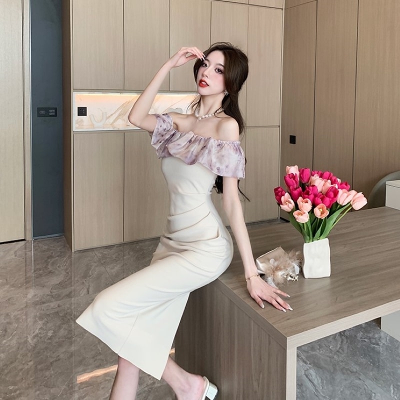 ワンピース パーティードレス 二次会ドレス 膝丈ドレス ワンピドレス セクシードレス オフショルダー フリル バックスリット ハイウエスト きれいめ 大人 上品 おしゃれ お洒落 セクシー レディース ワンピース パーティードレス 二次会ドレス 膝丈ドレス ワンピドレス セクシードレス オフショルダー フリル バックスリット ハイウエスト きれいめ 大人 上品 おしゃれ お洒落 セクシー レディース