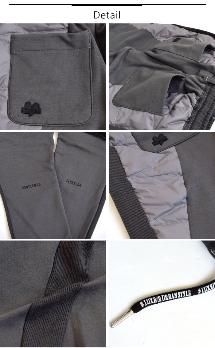 【2024秋冬新作】LUXE/R ラグジュ ゴルフ パンツ ボトムス ロングパンツ ストレッチ フリース 裏起毛 ダウン 切り替え ロングパンツ 長ズボン メンズ レディース M L XL 45762