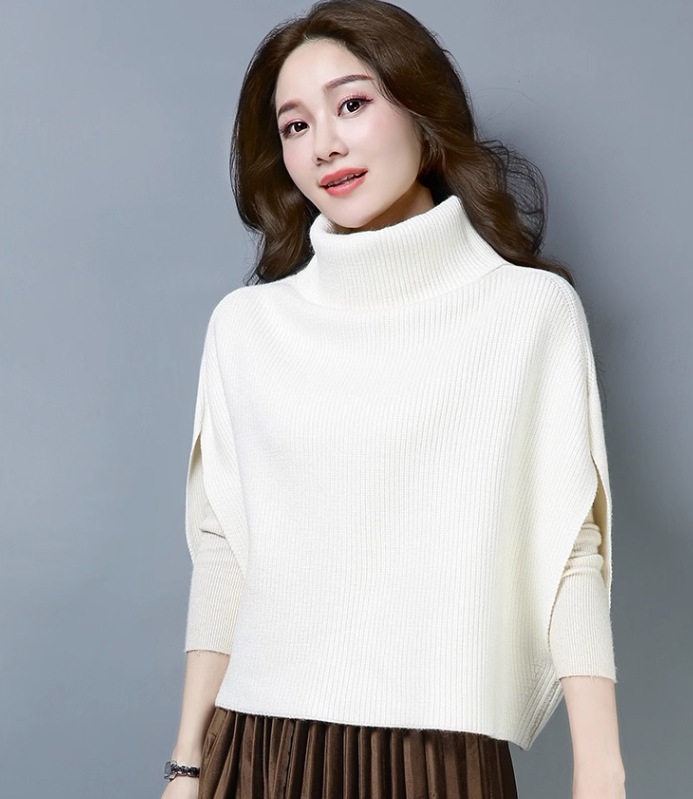 トップス セーター 白トップス 袖なし ノースリーブ タートルネック 襟なし ニット かわいい 大人可愛い シンプル カジュアル 大人 おしゃれ お洒落 レトロ 大人女子 無地 春 秋 冬 20代