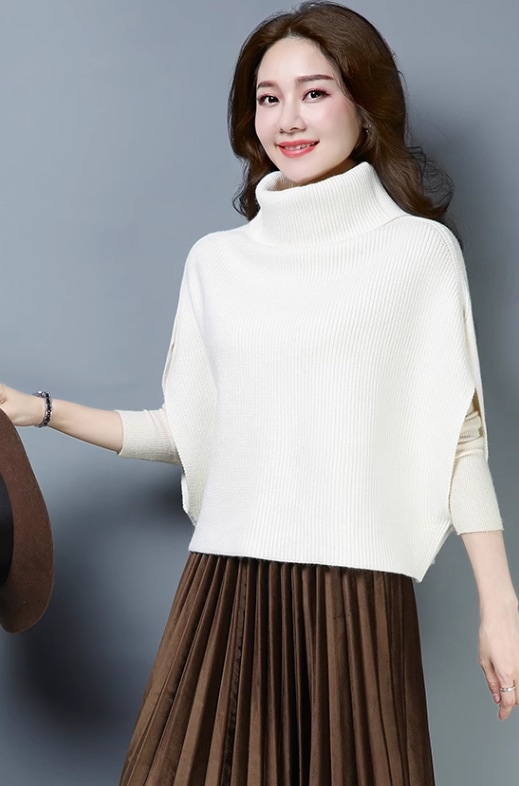 トップス セーター 白トップス 袖なし ノースリーブ タートルネック 襟なし ニット かわいい 大人可愛い シンプル カジュアル 大人 おしゃれ お洒落 レトロ 大人女子 無地 春 秋 冬 20代