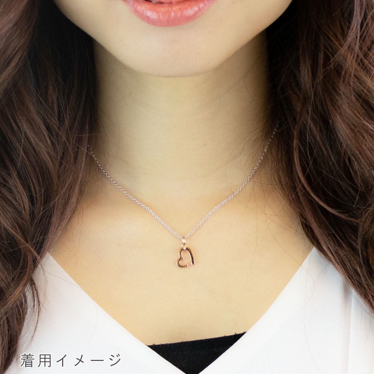 ネックレス レディース サージカルステンレス製 ハート アジャスター付き 知恵の輪 ネックレス レディース サージカルステンレス製 ハート アジャスター付き 知恵の輪