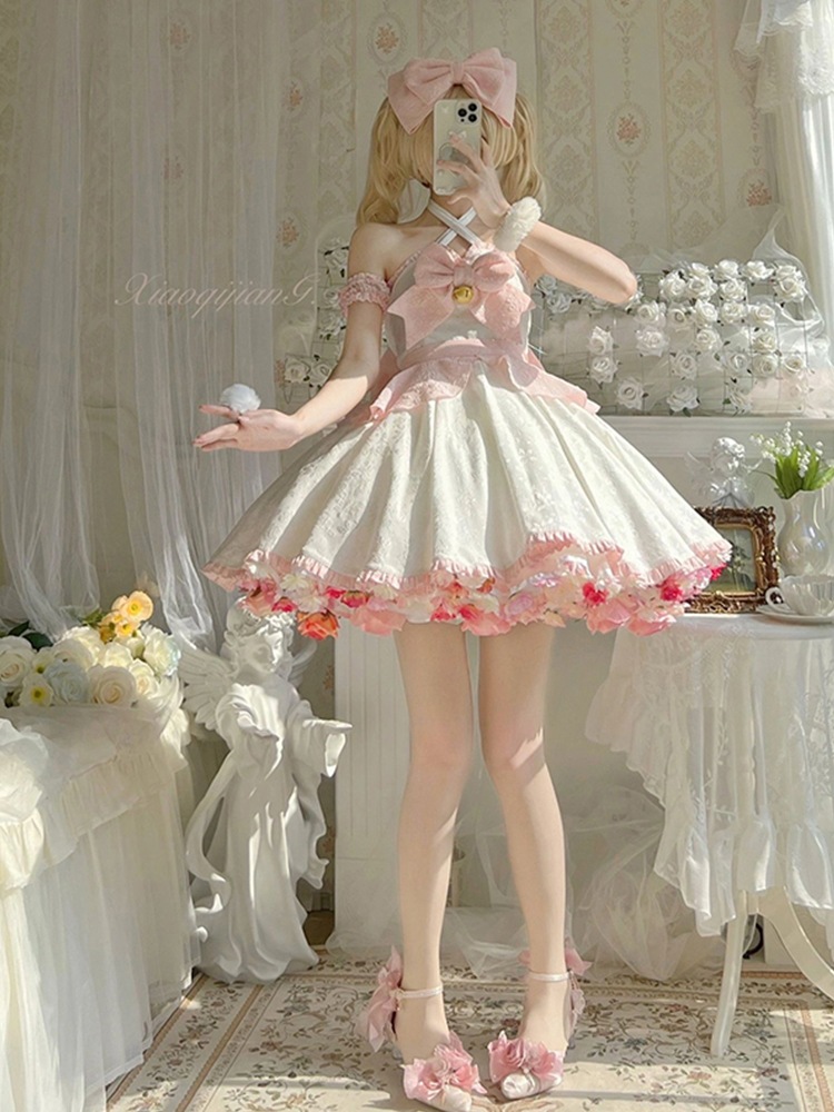 【激安本日限定】ロリータ ワンピースロリータピンクリボンドレスレディースジャガードロリータガール春ソフトガールプリンセスドレス 【激安本日限定】ロリータ ワンピースロリータピンクリボンドレスレディースジャガードロリータガール春ソフトガールプリンセスドレス