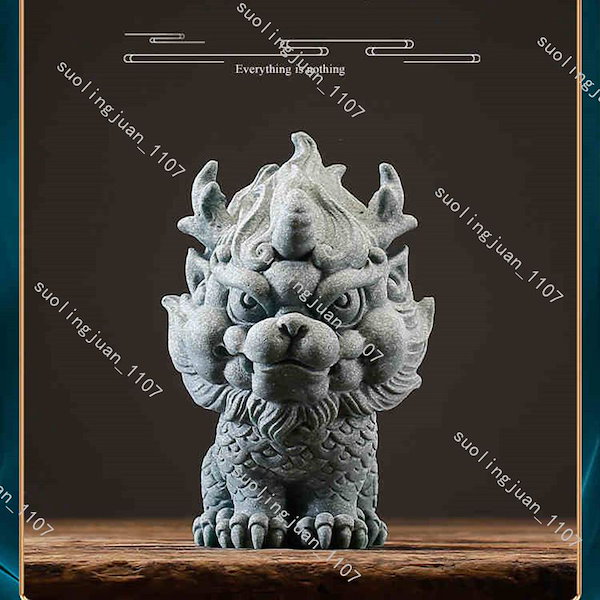 [Qoo10] 麒麟 石像 彫刻 石彫 キリン 庭石 造