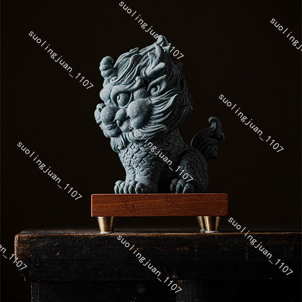 Qoo10] 麒麟 石像 彫刻 石彫 キリン 庭石 造